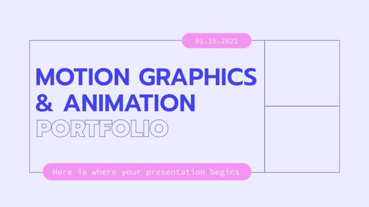 모션 그래픽 및 애니메이션 포트폴리오 | Google Slides & Powerpoint